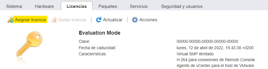 Licencias-Asignar licencia