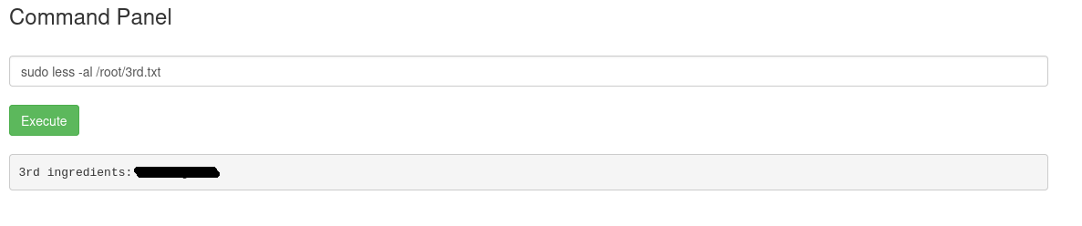 Contenido de la tercera flag